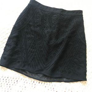 Boho Beaded Black Skirt [Forever 21]
